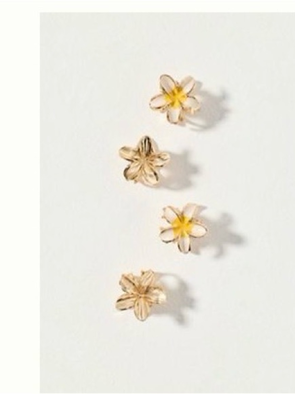 Anthropologie Mini Fleur Hair Clips